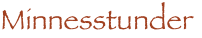Minnesstunder